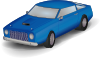 blue car